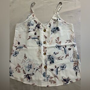 Floral Button-Down Camisole Top